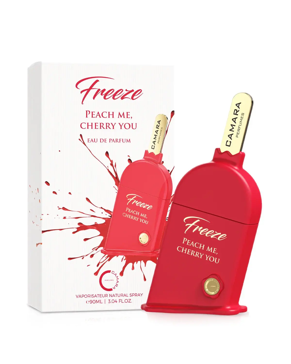 Camara Perfumes Freeze Peach Me, Cherry You Eau De Parfum 90ml Fruity Floral Fragrance for Women