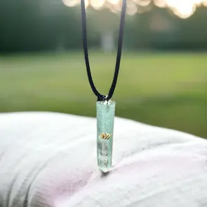 Orgonite* Crystal resin necklace EMF protection picture necklace