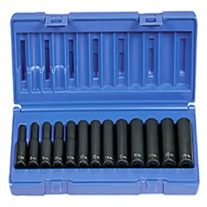 Grey Pneumatic GRY1213MD 13 Piece .38" Drive Deep Length Metric Set