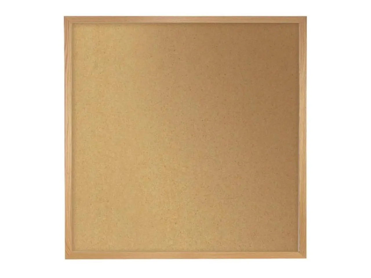 Ghent WK44 Natural Cork Bulletin Board with Wood Frame - 48.5" x 48.5" - Tan Surface, Oak Finished Wood Frame
