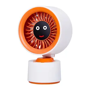Qawtor 2026 Edition Desktop Emoji Loop Fan – Dual Airflow Channels, Auto Oscillation, Ultra-Long Battery Life. The Ultimate Turbo Cooling Essential for Dorms & Offices, Powered by an AI Smart Chip.