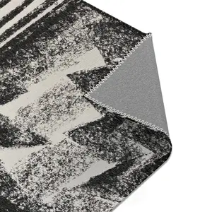 Area Rug Charcoal Drawing, Abstract Rug Dorm Decoration Accent Rug