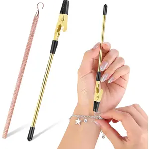 2 Pcs Bracelet Helper Tool Portable Bracelet Assistance Tool Easy for Jewelry Clasp Handling for Bracelet Necklace Zippers Crafts Long Nails Jewelry Wearing Aid