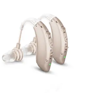 Foahinio Lightweight BTE OTC Rechargeable Hearing Aids - Easy Operation for Seniors Noise Canceling Healthcare Kit Equipment