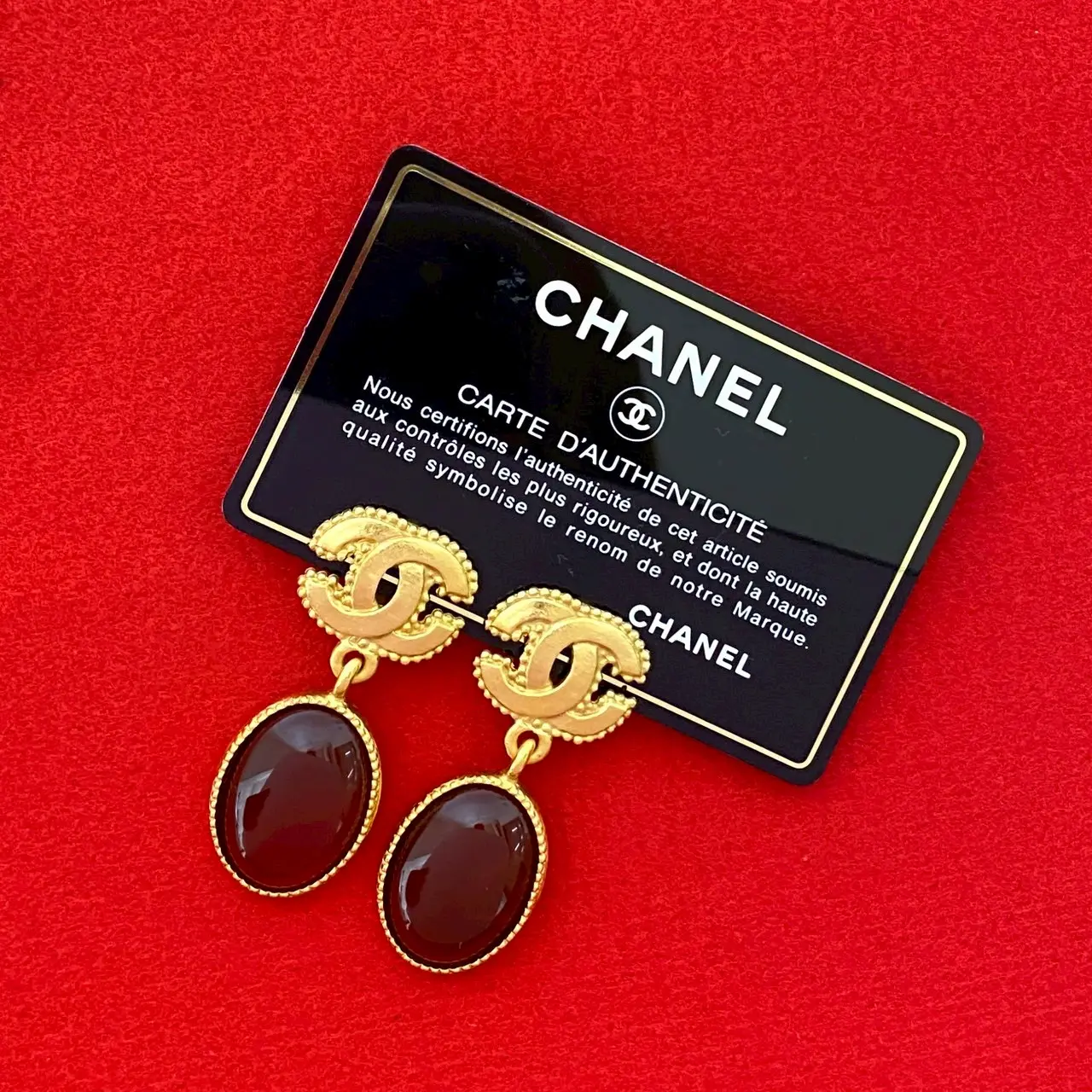 Pre-owned CHANEL Stainless Small Leather Goods Vintage Earrings