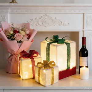 3-Piece Surprise Gift Box Lamp Set - DIY Assembly with Remote, 8 Lighting Modes | Ambient Decor for Birthdays, Holidays & Daily Cozy Vibes