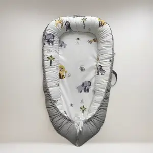 Portable diaper changing station for newborns (0-24 months), breathable, soft, comfortable and portable, suitable for family and travel use