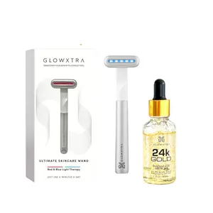 SILVER SKINCARE WAND + 24K GOLD SERUM.