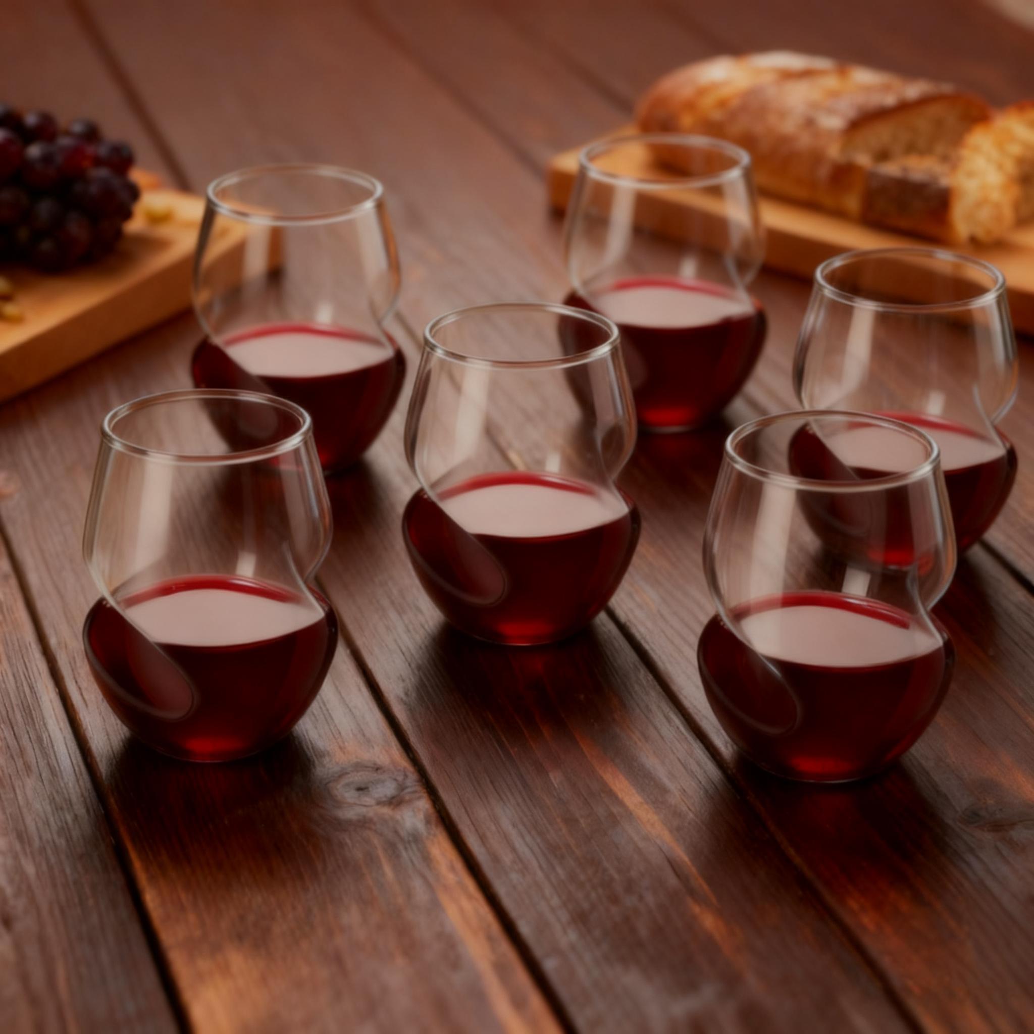 Wave Design Whiskey Glasses with 4 Straws, Old Fashioned Clear Crystal Drinking Glasses, Premium Bar Glassware for Whiskey, Beer, Cocktails, Wine & Home Bar Entertainment