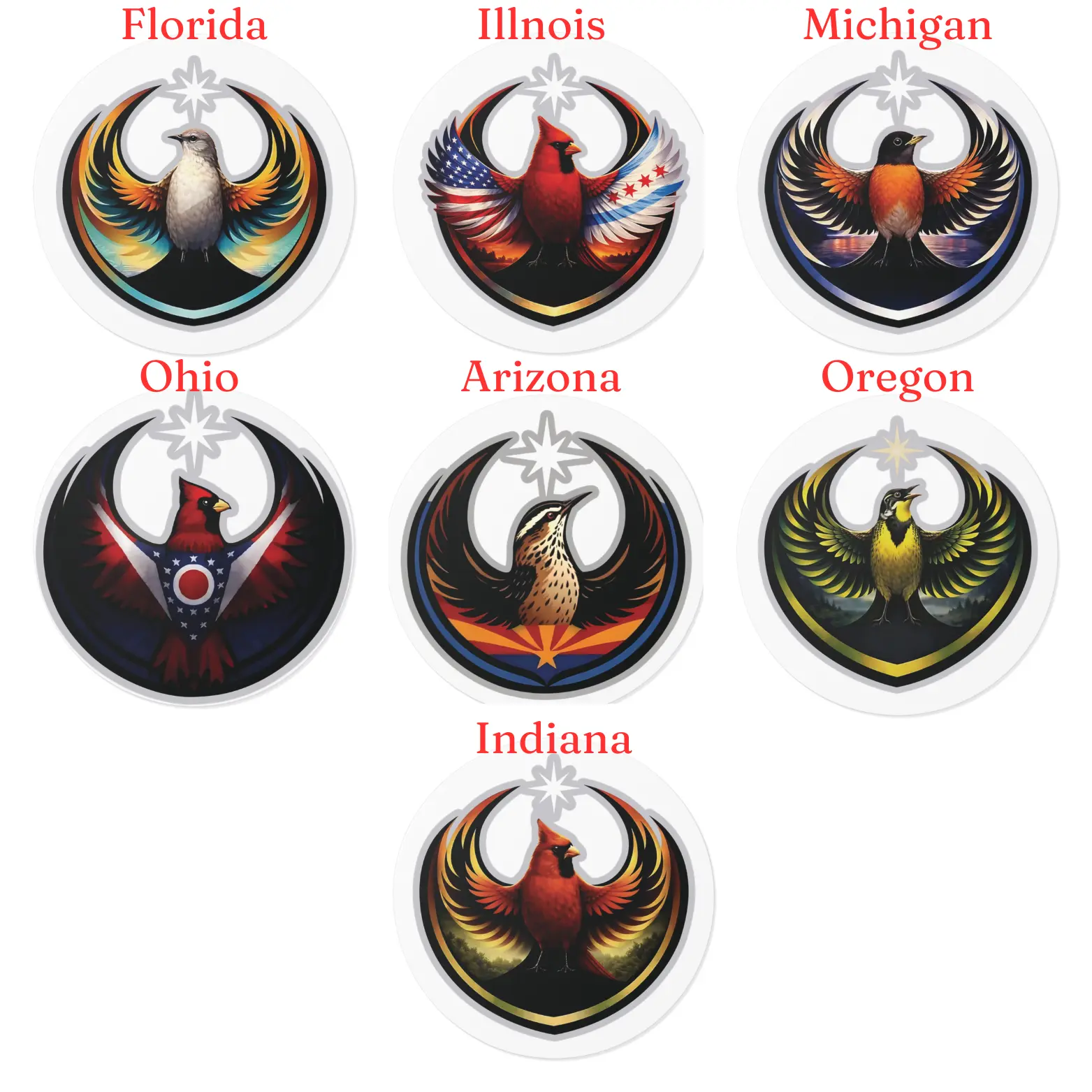 All USA State Anti ICE Activist Die-cut Rebel Alliance Sticker, State in US Political Sticker, Gift for Fans