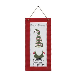Young's Waffle Tin Frame Wood Christmas Wall Sign, Set of 2