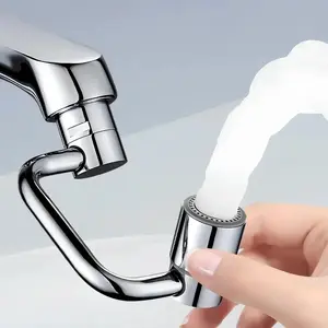 1080° Swivel Faucet Extender 2-Mode Splash-Free Tap Sprayer 360 Rotate Kitchen Bathroom Universal Spray Attachment Wash Hand Hair Face Sink Aerator sink faucet aerator extender rotatable filter outdoorfun head replacement proof