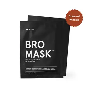 Bro Mask - Hydrogel Sheet Mask (4 Pack) Skincare Hyaluronic Niacinamide Smooth Skin Repair