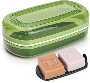 Shampoo & Conditioner Bar Dish,Travel Soap Case for Duke Cannon Soap,Shampoo Soap Holder,Large Soap Bar Container for Travel, Camping, Gym, Bathroom,bar soap  (Max, Green)