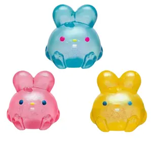 Cute Rabbit-shaped Stress Relief Ball Set (3-piece) - Soft and elastic stress relief toys that help relieve anxiety. Suitable for both children and adults. Features a soothing texture.