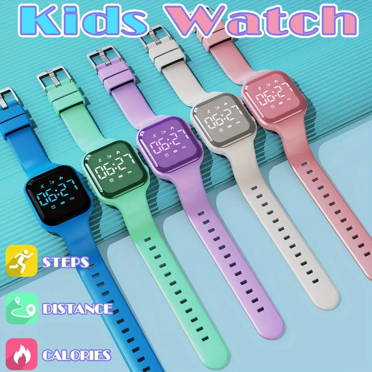 LED Fitness Tracker Watch,Digital Pedometer Watch,with Step Counting/ Distance/ Calories/Stopwatch/Alarm Clock, Great Gift for Youngsters Teens Girls Boys Xmas