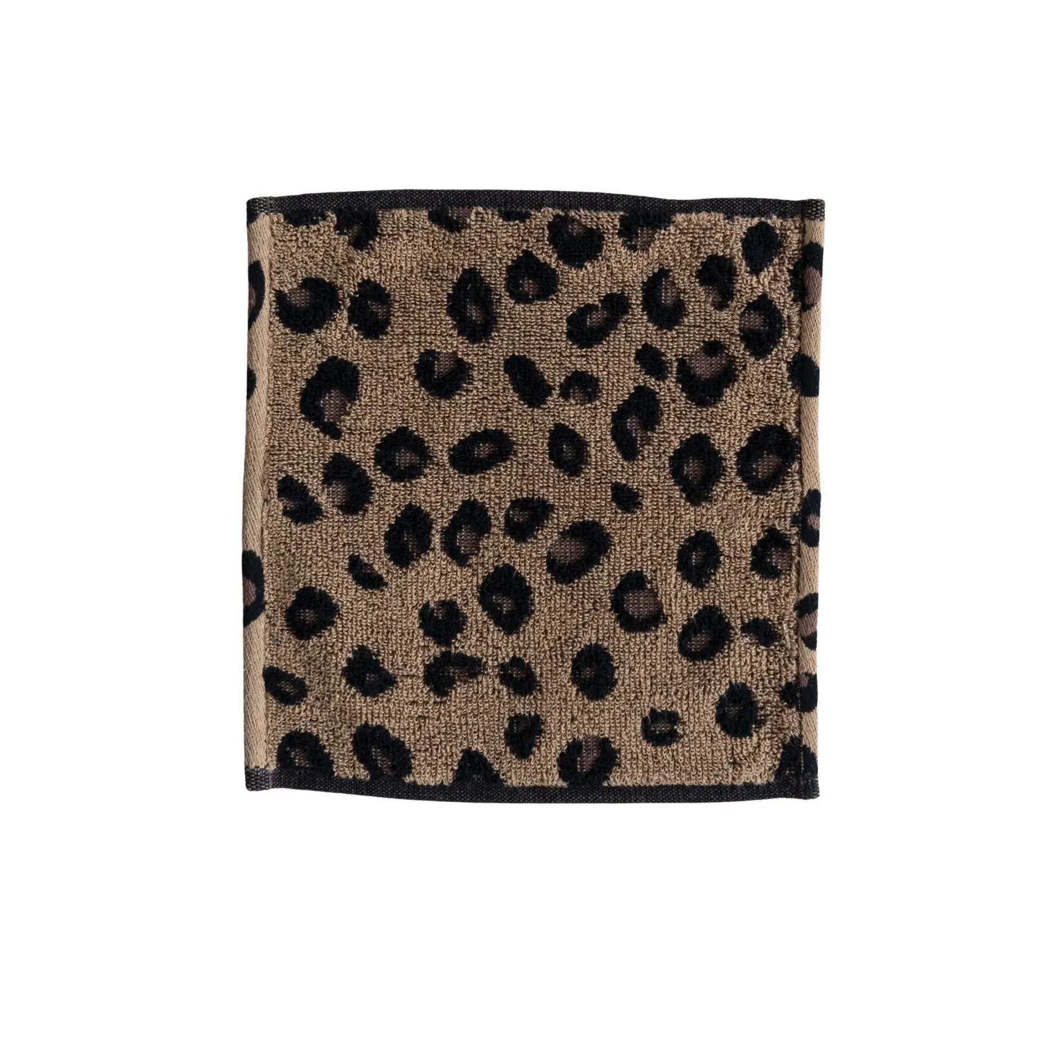 Leopard Woven Cotton Terry Wash Cloth Towel