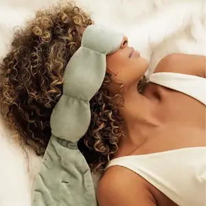 Gentle Sleep Eye Mask, Light Blocking & Pressure Relief, Cool & Comfortable, Strap-Free Design for Side & Back Sleepers, Weighted Eye Mask for Travel, Sleep & Relaxation