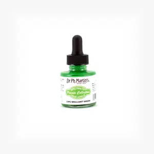 Dr. Ph. Martin's Spectralite Private Collection Liquid Acrylics (23PC) Arcylic Paint Bottle, 1.0 US fl oz, Brilliant Green, 1 Bottle