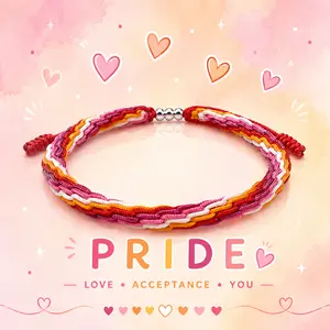 Pride LGBTQAI+ Pride Love Wins Tibetan Wrist Wrap Bracelets, With LGBTQ Surfer String Rope Bracelet for Him and Her, Women Men, Support LGBTQ Community