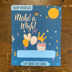 Make a Wish - Birthday Money Card | Birthday Gift | Birthday Gift Card Holder | Happy Birthday Cash Card