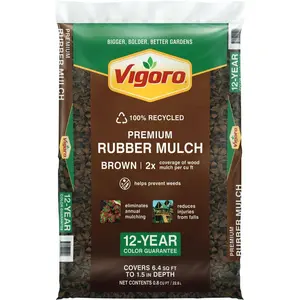 0.8 cu. ft. Brown Bagged Recycled Rubber Mulch