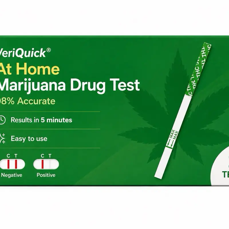 VeriQuick At Home Marijuana Drug Test, Urine Test Strips, 5-Minute Results