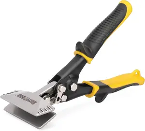 3inch Sheet Metal Hand Seamer, Heavy Duty Bender for Metal Flattening, Precision Duckbill Pliers and Sheet Metal Tongs, Ideal for HVAC Projects, Ergonomic Straight Flat Smooth Jaw