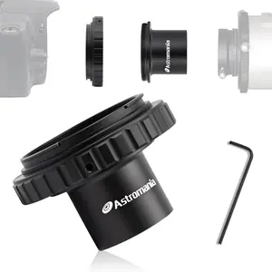 Astromania Telescope Camera Adapter, T2 T Ring and T Adapter M42x0.75 Male Thread to 1.25 Inches Telescope Photo Adapter, T-Mount Telescope Astrophotography Accessories for Canon EOS SLR/DSLR Camera