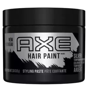 AXE Hair Paint Styling Paste Temporary Color in Silver 2.3 oz - Perfect for Halloween or Any Occasion Haircare Pack Multi-Functional Vitamin dye direct Black