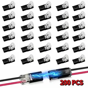 D2 Quick Connector  – Fast Secure Tool-Free Wiring for LED & Low Voltage, 2-Pin Ultra-Fast Installation, Premium Durable Materials, Secure Anti-Drop Design, 18-22 AWG Compatibility