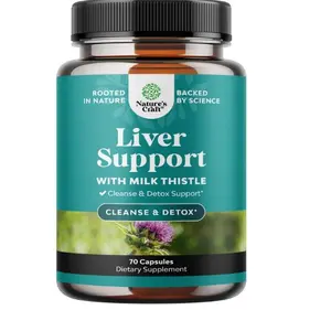 Nature's Craft Liver Cleanse Detox & Repair - Milk Thistle Supplement for Digestion & Immune Health - Ginger Root, Choline & Dandelion Root - Herbal Liver Support with Silymarin, Beetroot & Artichoke - 70 Count