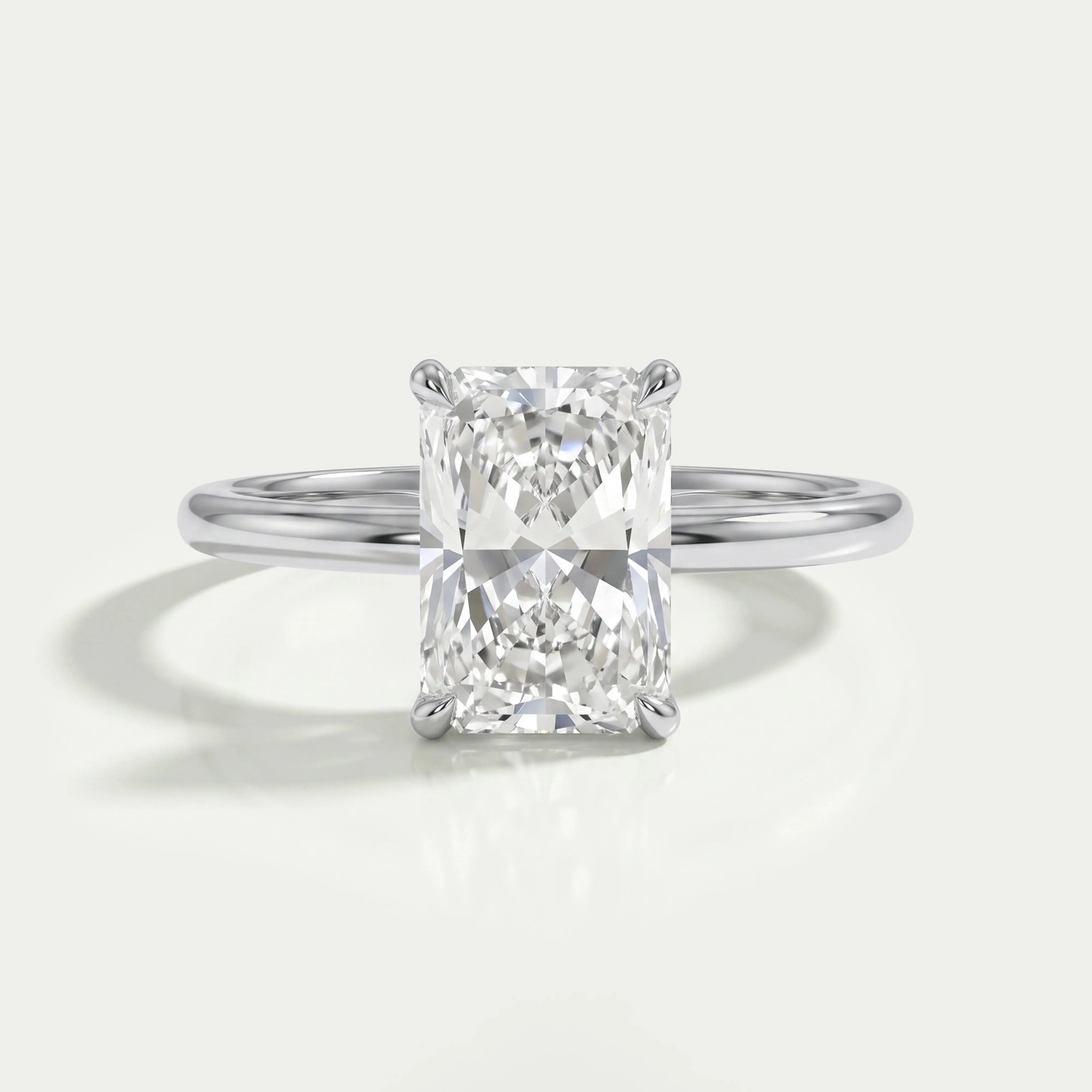 Radiant Cut Solitaire Diamond Engagement Ring