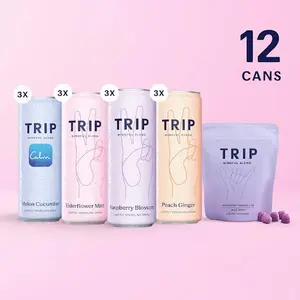 TRIP Ultimate Calm & Focus Bundle: Wild Berry Magnesium Gummies (30-Day Supply) + 12-Pack Botanical Magnesium Spritzes - Sugar-Free, Vegan, Ashwagandha & Lion’s Mane