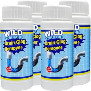Wild Pipe Dredge, drain clog remover,Sink and Drain Cleaner, Fast Foaming for and Pipes Tool(4pcs)