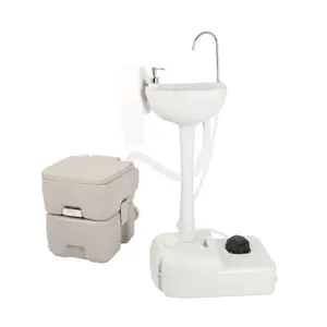 Portable Removable Outdoor Hand Sink With Portable Toilet