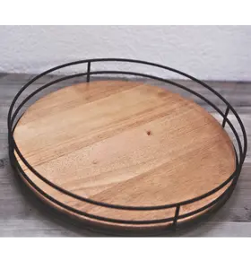 Engraved Lazy Susan Rustic Kitchen Counter Tray Farmhouse Kitchen Decor 12 inch Rotating Tray Round Coffee Bar Tray Coffee Pod Organizer