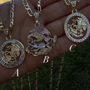 Mexican eagle chain/ gold plated