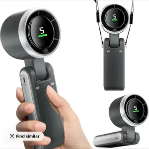 Portable Handheld Turbo Fan, 5 Gear Wind,4000mAh Battery Operated, Up to 10 Working Hours, 3 IN 1 Hand Fan Rechargeable with Air Turbo Tech Cooling Fan for Outdoor Activities, Travel, Working fathersdaygift