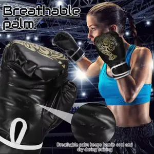 Adult & Kids Boxing Gloves, Ideal for Sandbag Training, Durable Protection Gear, Martial Arts Enthusiasts' Perfect Choice, Boxing Equipment, Breathable Palm