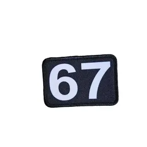 My 6 7 six seven meme 2"x3" removable morale patch with hook and loop backing patches