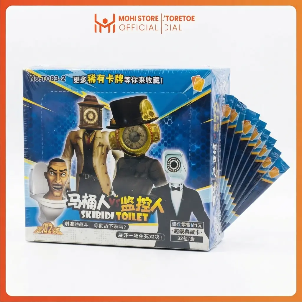 Skibidi Toilet Card Box Set – 32 Sealed Packs with 5 Collectible Cards Each