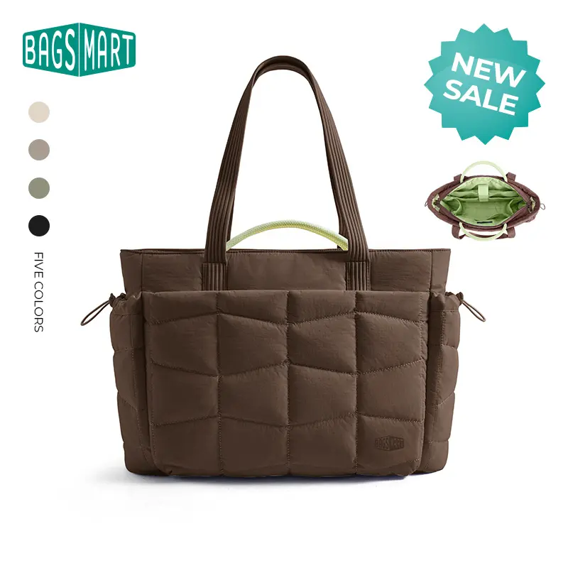 【NEW IN】BAGSMART TRINI Tote Bag for Women, Communter Tote for Daily Use, Large Capacity Lightweight Tote with Multiple Compartments for Travel & Work tiktokshopbacktoschool