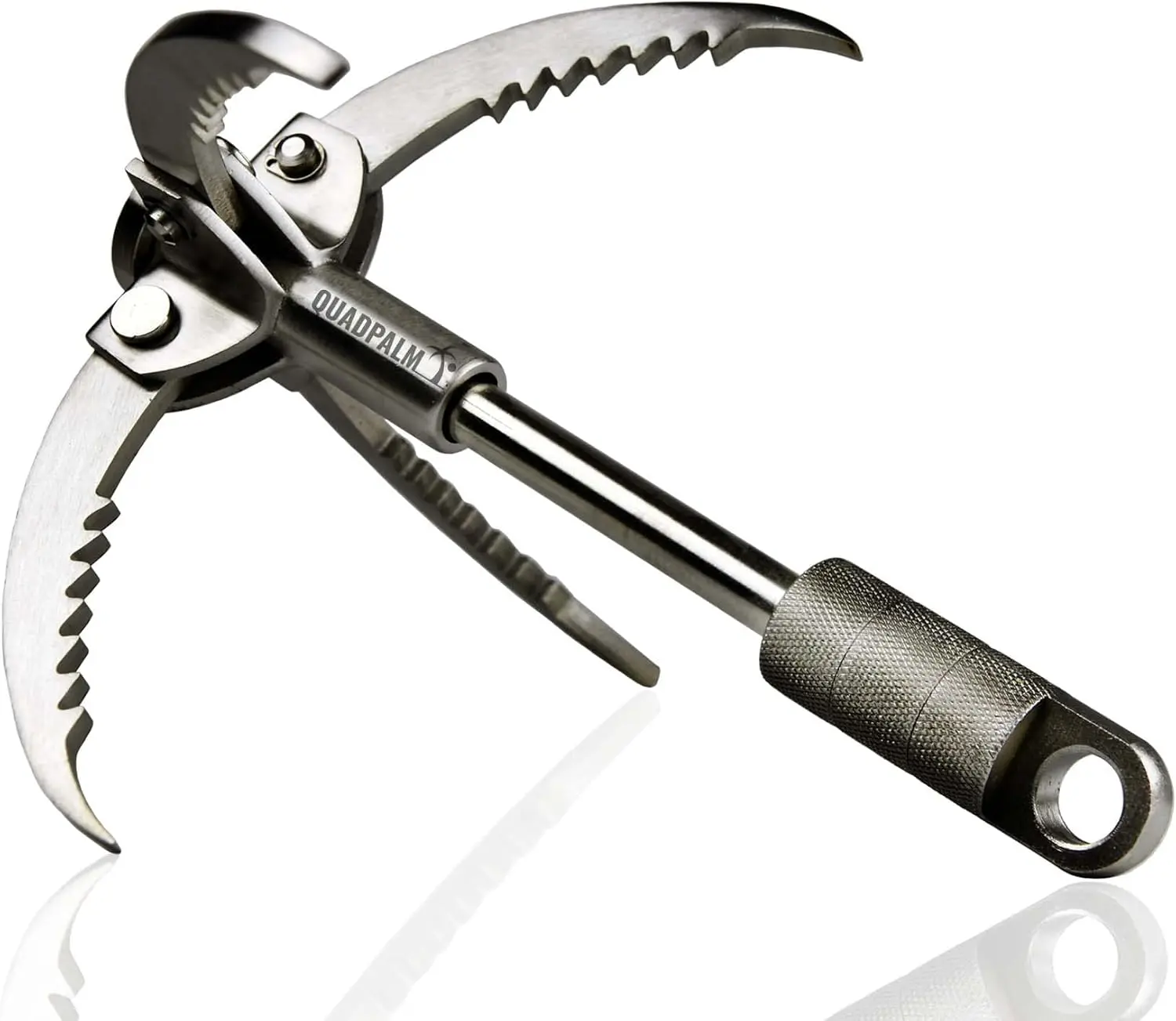 Heavy Duty Grappling Hook, 4-Claw Folding Stainless Steel Survival Tool with Anti-Slip Surface, Strong and Durable for Climbing and Disaster Relief