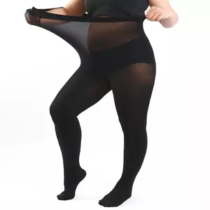 Plus Size Tights for Women 70D Queen Size Tights(Pack of 2) Womenswear Comfy Soft Black