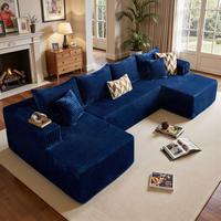 Navy U Shaped with 2*Chaise