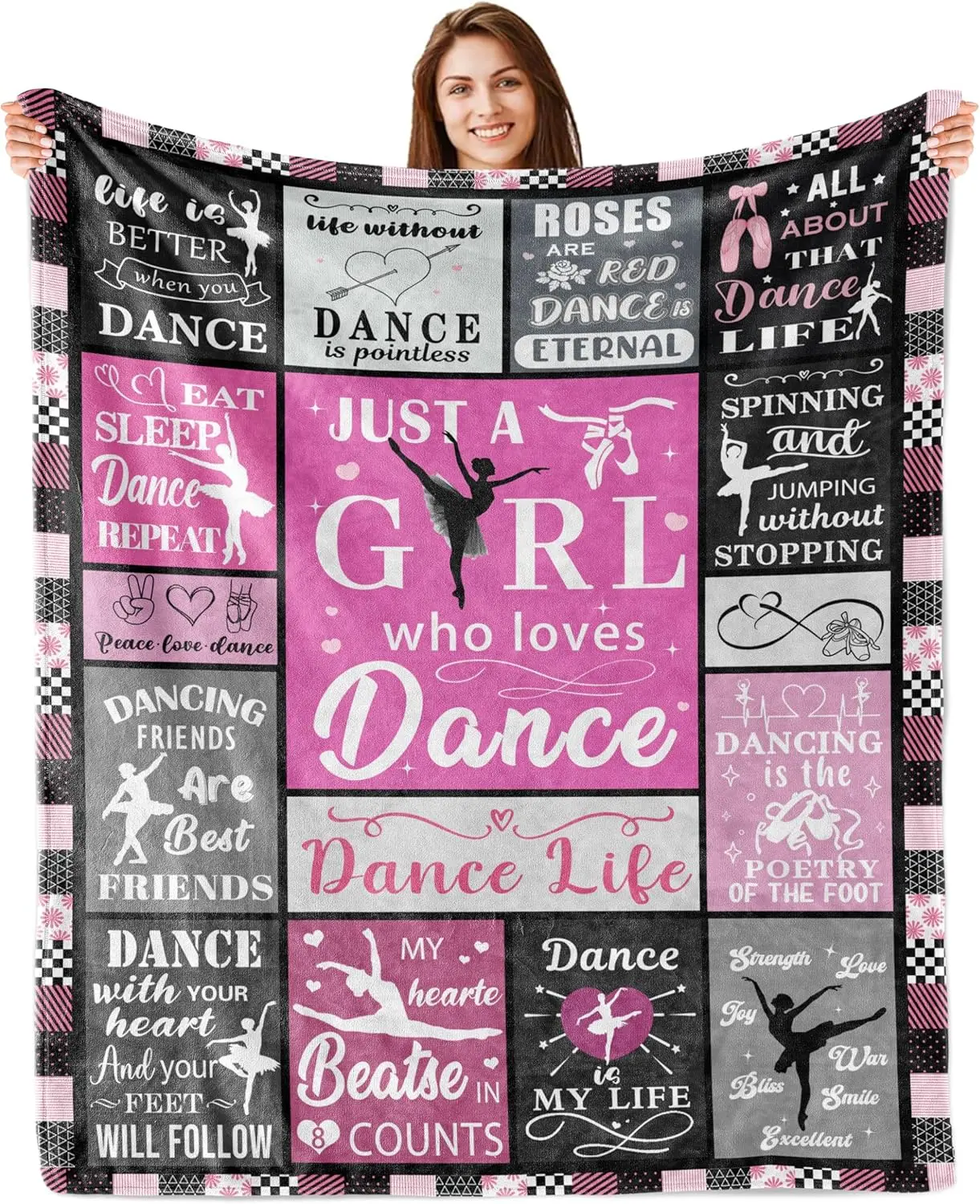 Dance Gifts, Dance Recital Gifts for Girls, Dance Gifts for Girls 8-12, Dance Competition Gifts, Dance Team Gifts, Dance Sister Gifts, Dance Blanket 50"X 40"