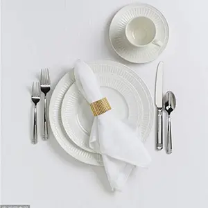 20 Piece Napkin Rings for Table Decor, Elegant Wedding and Party Supplies, DIY Table Setting Accessories