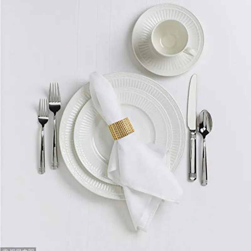 20 Piece Napkin Rings for Table Decor, Elegant Wedding and Party Supplies, DIY Table Setting Accessories