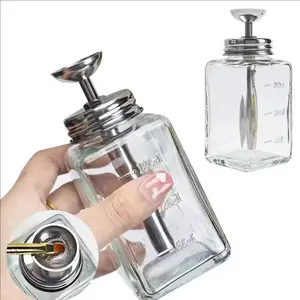 Glass pump bottle dispenser